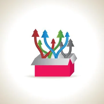 Arrow top direction Stock Illustration