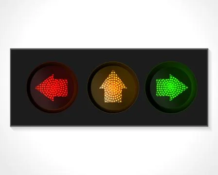 Arrow traffic lights Stock Illustration