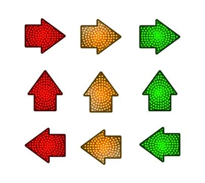 Arrow traffic lights Stock Illustration