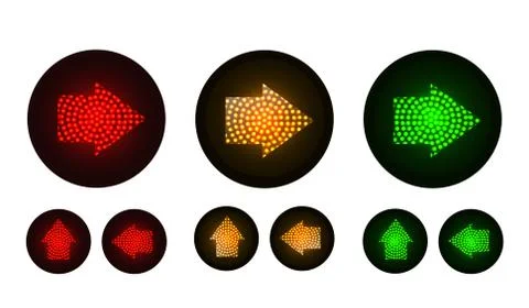 Arrow traffic lights Stock Illustration