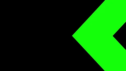 Arrow Transition On Green Screen Background 4K Stock Footage 316232627
