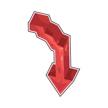 Arrow trending down illustration Stock Illustration