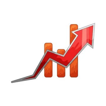 Arrow trending up illustration 스톡 일러스트