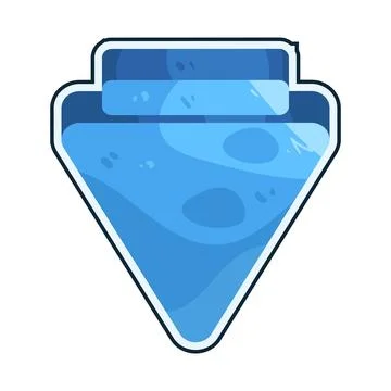Arrow triangle down illustration Stock Illustration