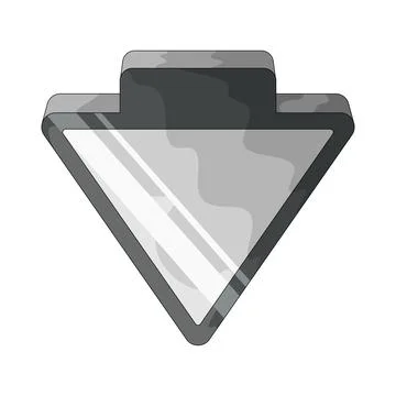 Arrow triangle down illustration Stock Illustration