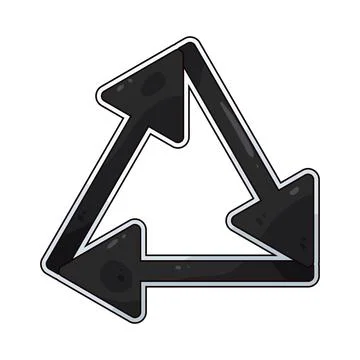 Arrow triangle illustration Stock Illustration