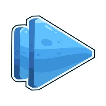 Arrow triangle right illustration Stock Illustration