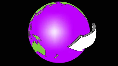 Arrow turns aroun the globe. 動画素材 148950395