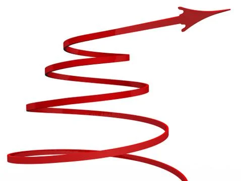 Arrow twisted into a spiral Illustration