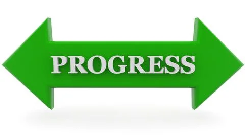 Arrow to two sides with progress concept Stock Illustration
