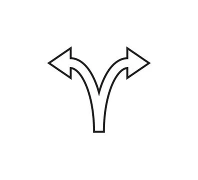 Arrow, two way, direction icon. Vector illustration, flat design イラスト素材
