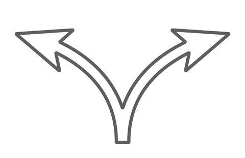 Arrow, two way, direction icon sign symbol vector. Flat design style. Vector Stock Illustration