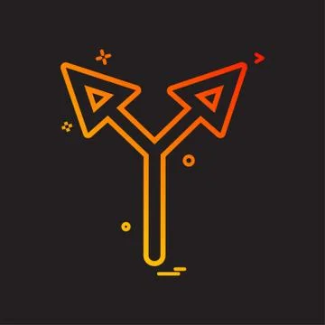 Arrow up two way icon vector design 스톡 일러스트