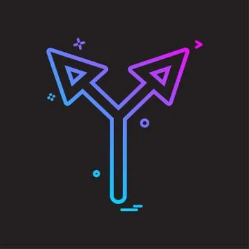 Arrow up two way icon vector design 스톡 일러스트