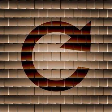 Arrow Update. Flat modern web button and space for your text. Illustrazione stock