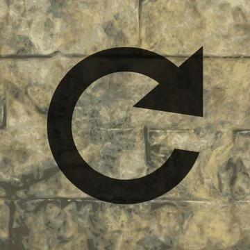 Arrow Update. Flat modern web button and space for your text. Illustrazione stock