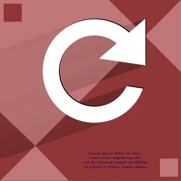 Arrow Update. Flat modern web design on a flat geometric abstract background Stock Illustration
