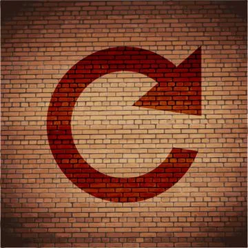 Arrow Update icon Flat with abstract background Illustrazione stock