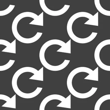 Arrow Update web icon. flat design. Seamless pattern. Illustrazione stock