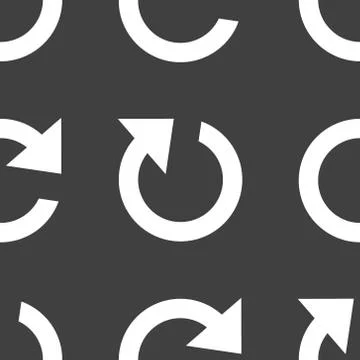 Arrow Update web icon. flat design. Seamless pattern. Stock Illustration