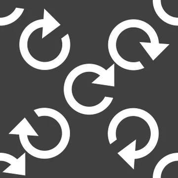 Arrow Update web icon. flat design. Seamless pattern. Illustrazione stock