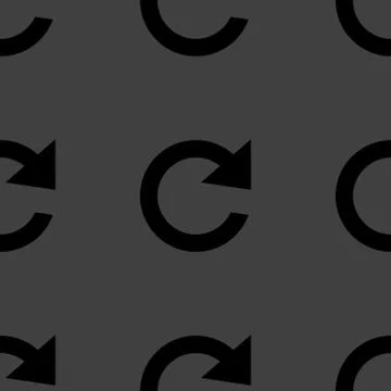 Arrow Update web icon. flat design. Seamless pattern. Illustrazione stock