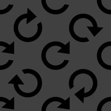 Arrow Update web icon. flat design. Seamless pattern. Stock Illustration