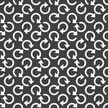 Arrow Update web icon. flat design. Seamless pattern. Stock Illustration
