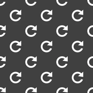 Arrow Update web icon. flat design. Seamless pattern. Illustrazione stock