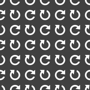 Arrow Update web icon. flat design. Seamless pattern. Illustrazione stock