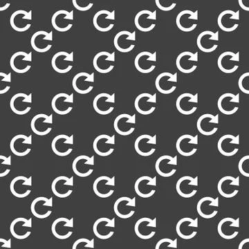 Arrow Update web icon. flat design. Seamless pattern. Illustrazione stock