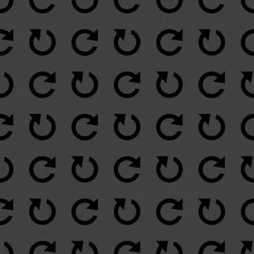 Arrow Update web icon. flat design. Seamless pattern. Illustrazione stock
