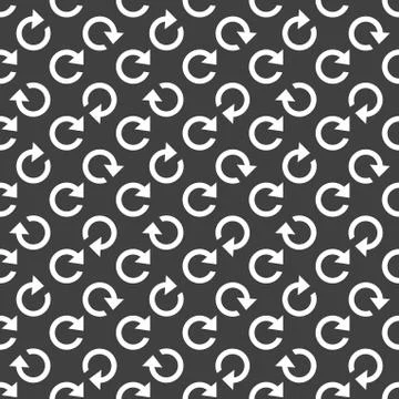 Arrow Update web icon. flat design. Seamless pattern. Illustrazione stock