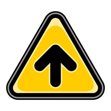 Arrow Upload Sign Triangular Sticker Illustrazione stock
