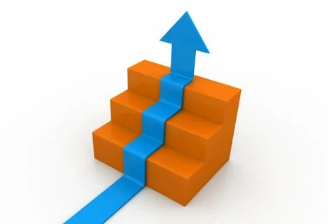 Arrow upstairs Stock Illustration