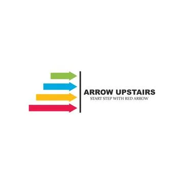 Arrow upstairs vector illustration design web Stock Illustration