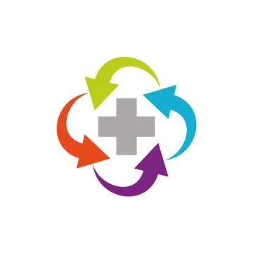 Arrow Vector Cross Logo Template Illustration Design Stock Illustration