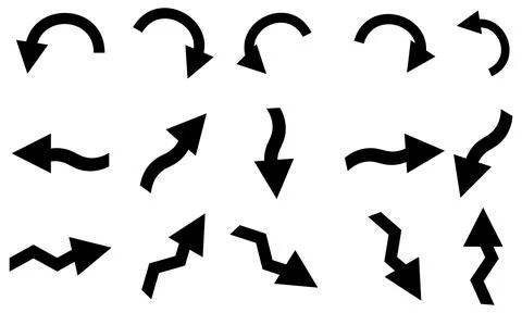 Arrow Vector Icon And Shape Collection. Stock Illustration