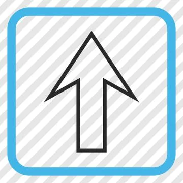 Arrow Up Vector Icon In a Frame Illustrazione stock