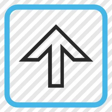 Arrow Up Vector Icon In a Frame Stock Illustration