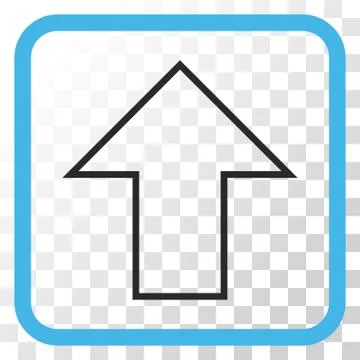 Arrow Up Vector Icon In a Frame Stock Illustration