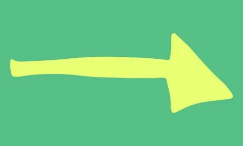 Arrow vector icon, hand drawn illustration Stock Illustration