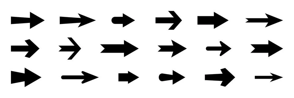 Arrow vector icon. Illustrazione stock