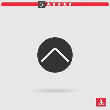 Up arrow vector icon Stock Illustration