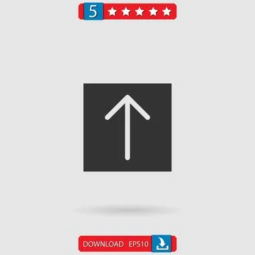 Up arrow vector icon Stock Illustration