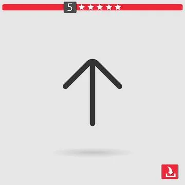 Up arrow vector icon Stock Illustration