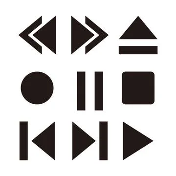Arrow vector icon set. Illustration isolated for graphic and web design. Stock Illustration