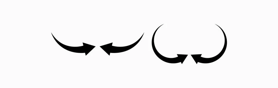 Arrow vector icon set. scroll illustration sign Illustrazione stock