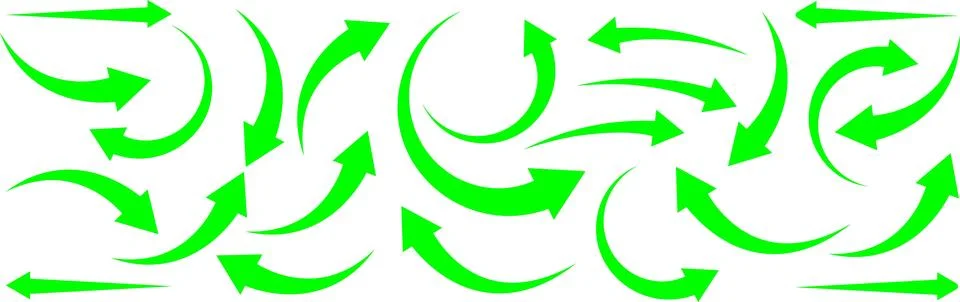 Arrow vector icon set. scroll illustration sign Stockillustratie