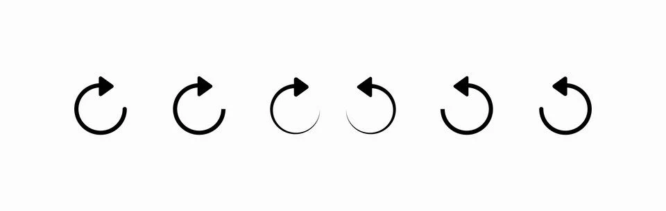 Arrow vector icon set. scroll illustration sign Stockillustratie